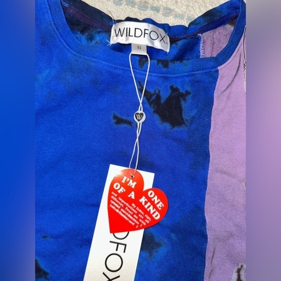 Wildfox Sweatshirt Pulliver Tiedye Meteorite Long Sleeve Neck Colorblock - Picture 5 of 8